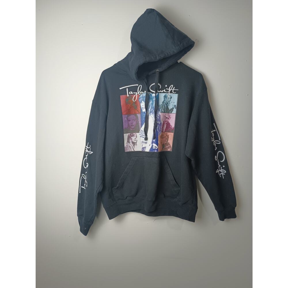 Taylor Swift The Eras  Tour Black Hoodie Medium Merch‎ Tour Women's Pull on fest